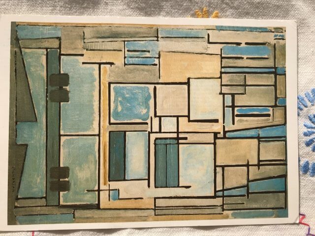 Piet Mondrian : Composition No.9 Blue Facade, 1913/14 絵葉書